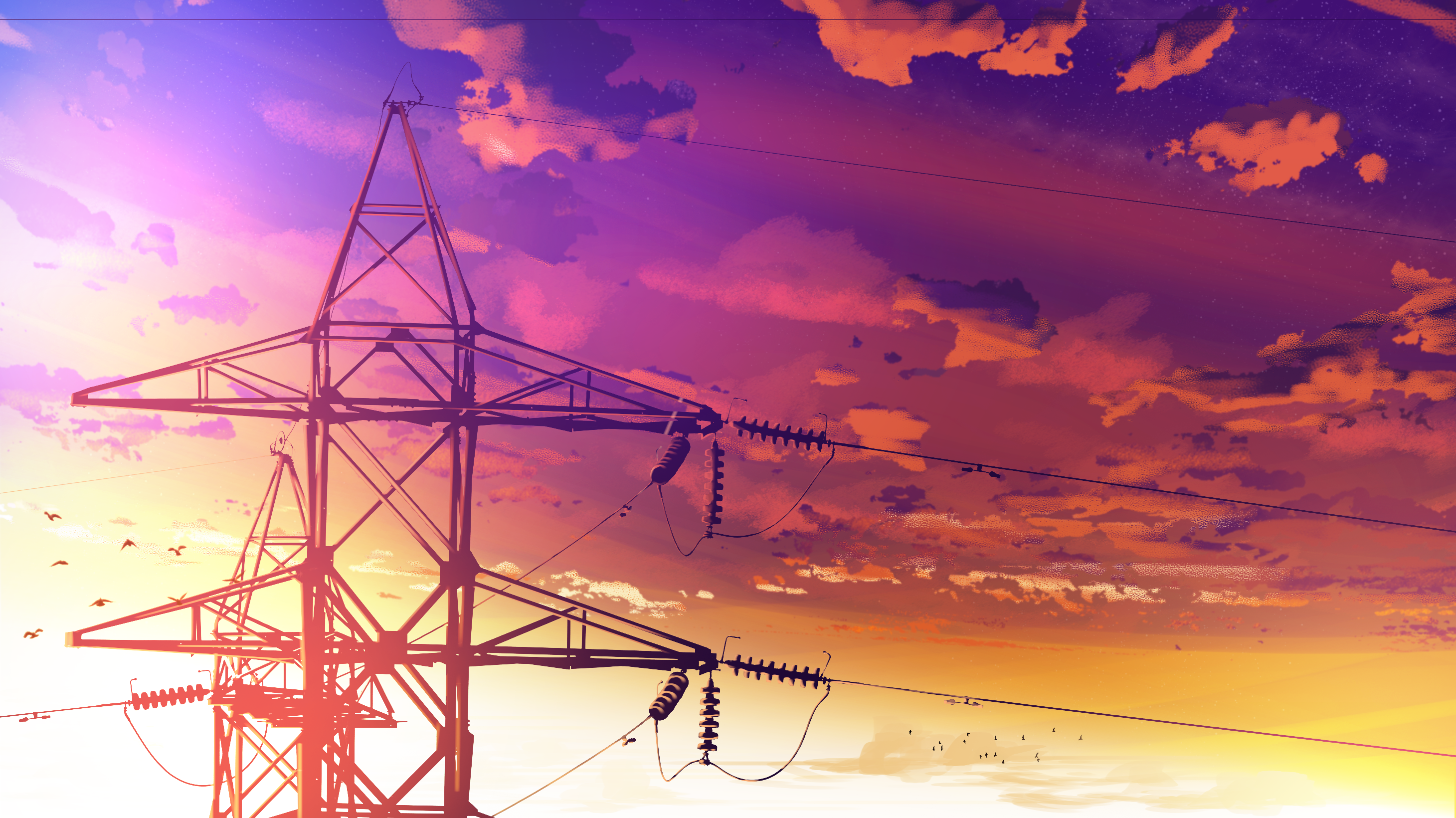 Anime Sunset Beach Background by wbd on DeviantArt