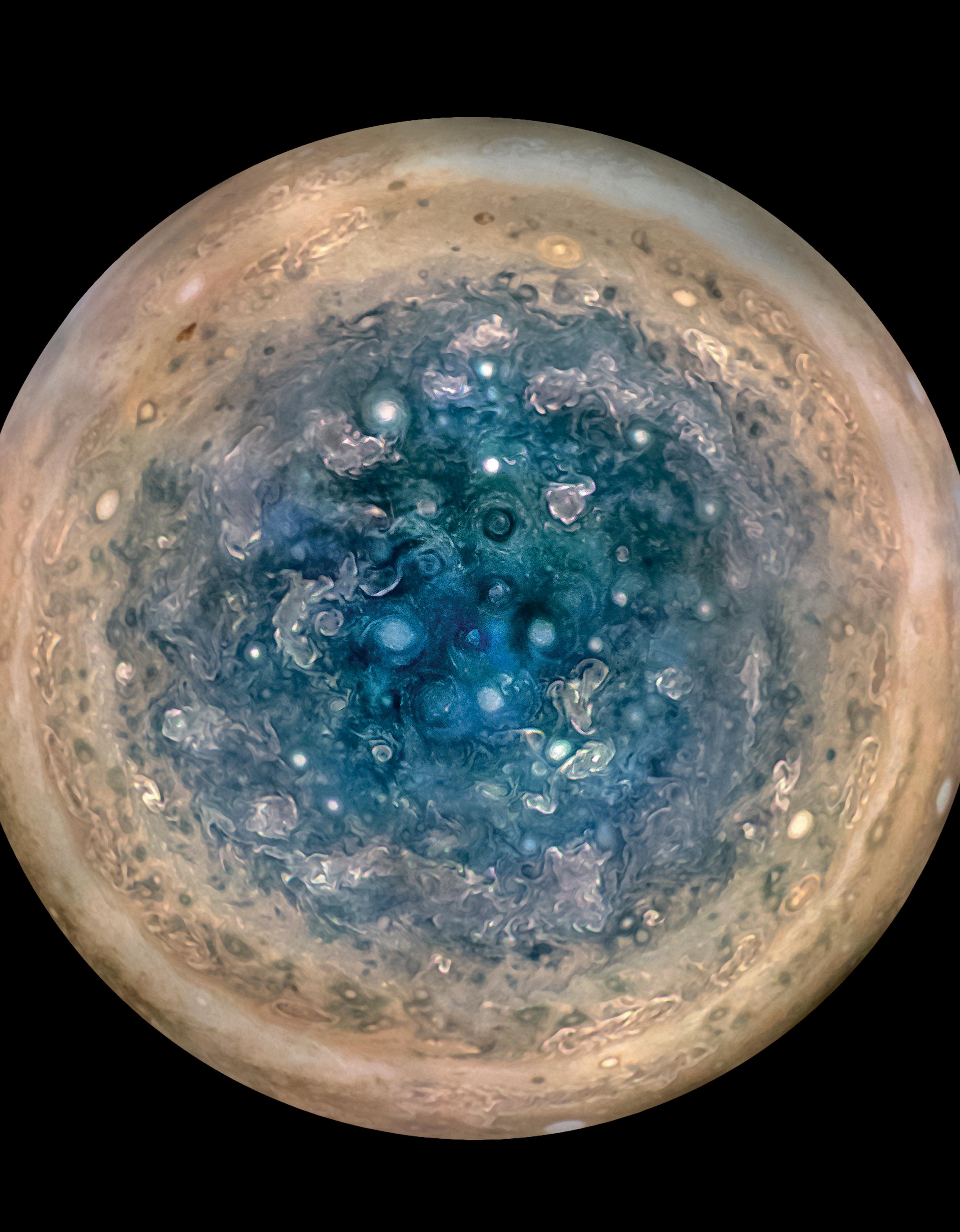 Jupiter South Pole as Seen HD wallpaper