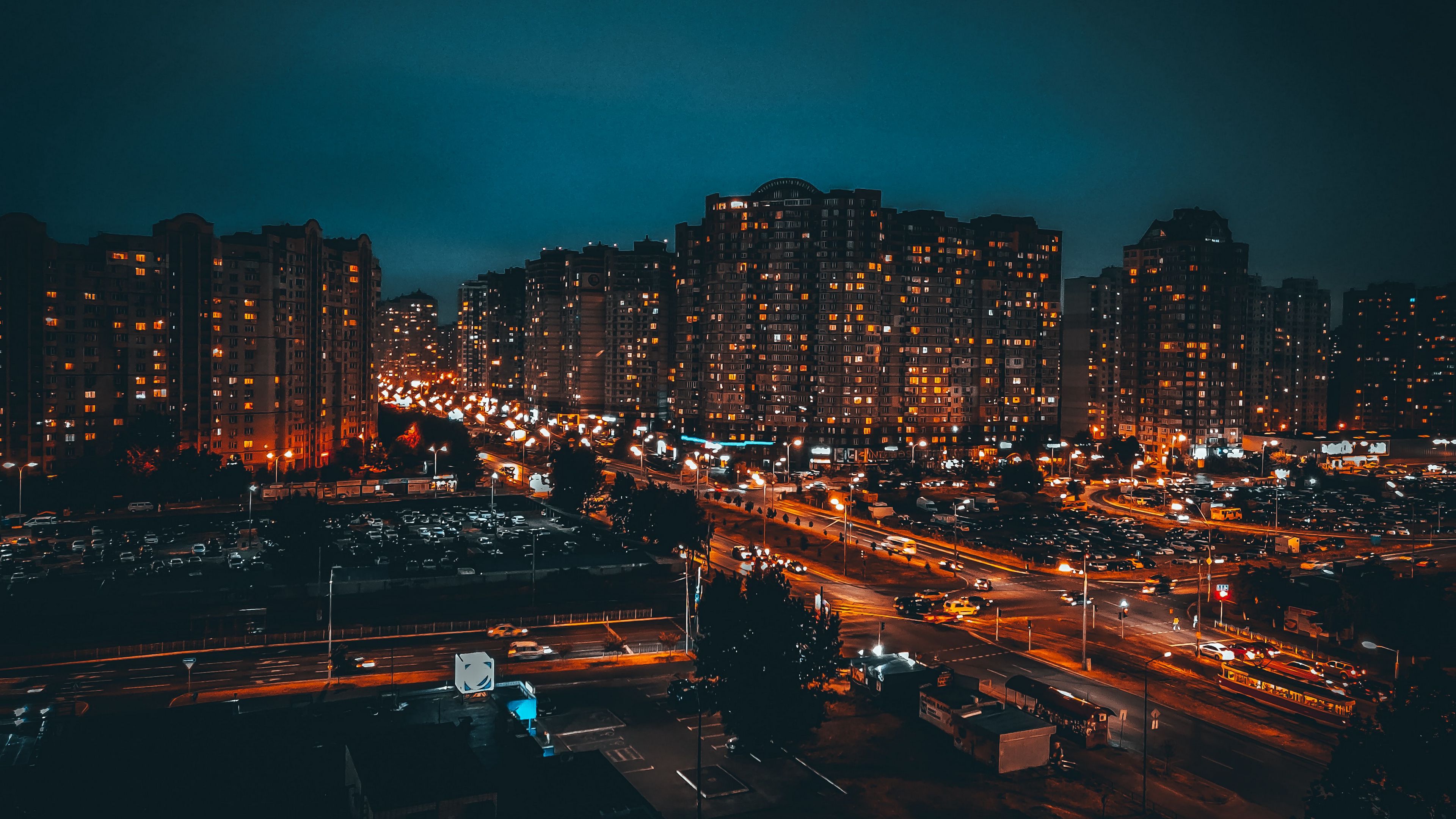 Street, night city, neon, road, carros, HD phone wallpaper | Peakpx