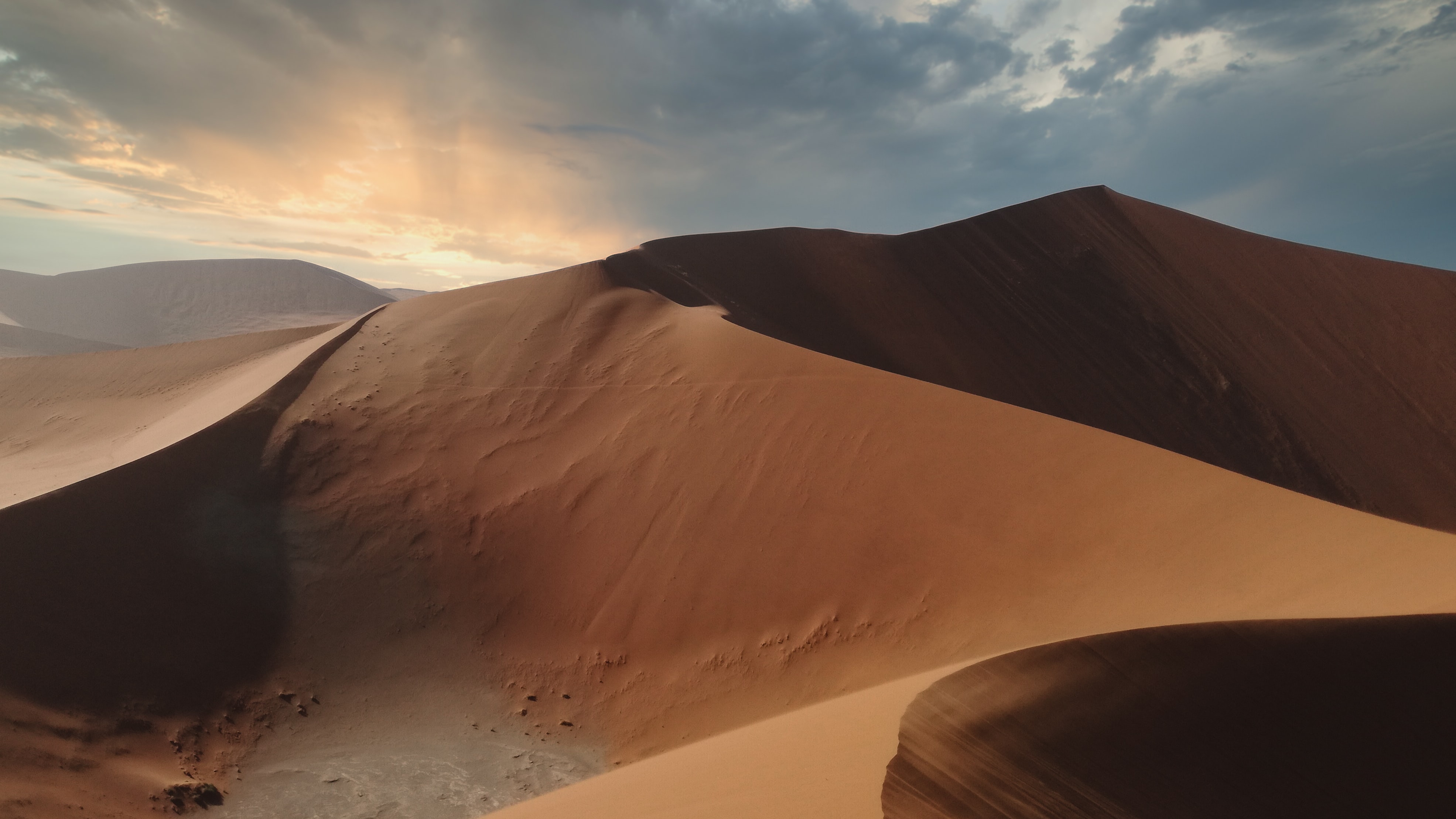 Desert sunbeams sand dunes clouds HD wallpaper  Peakpx
