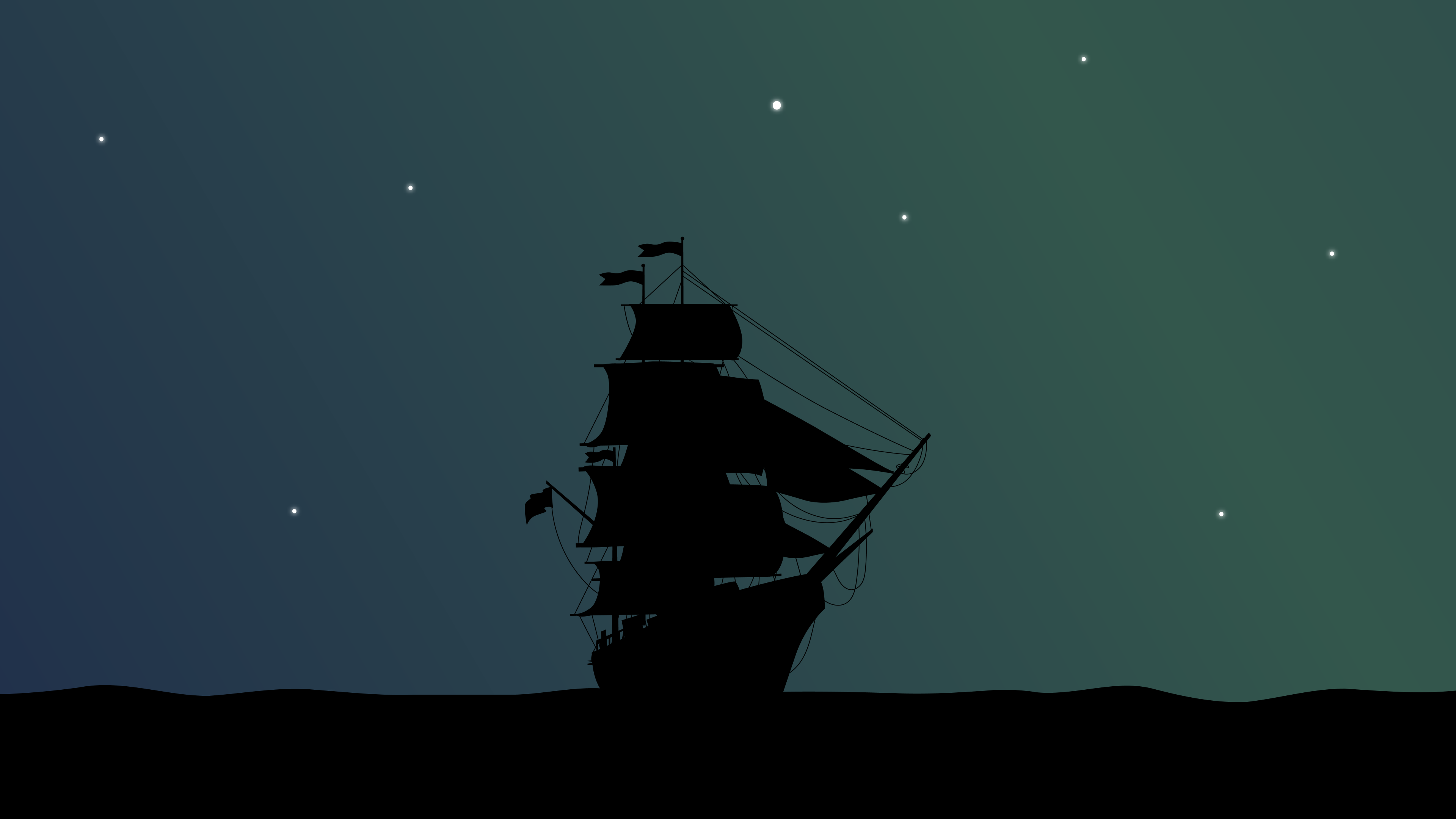 Pirate Ship 4K wallpaper