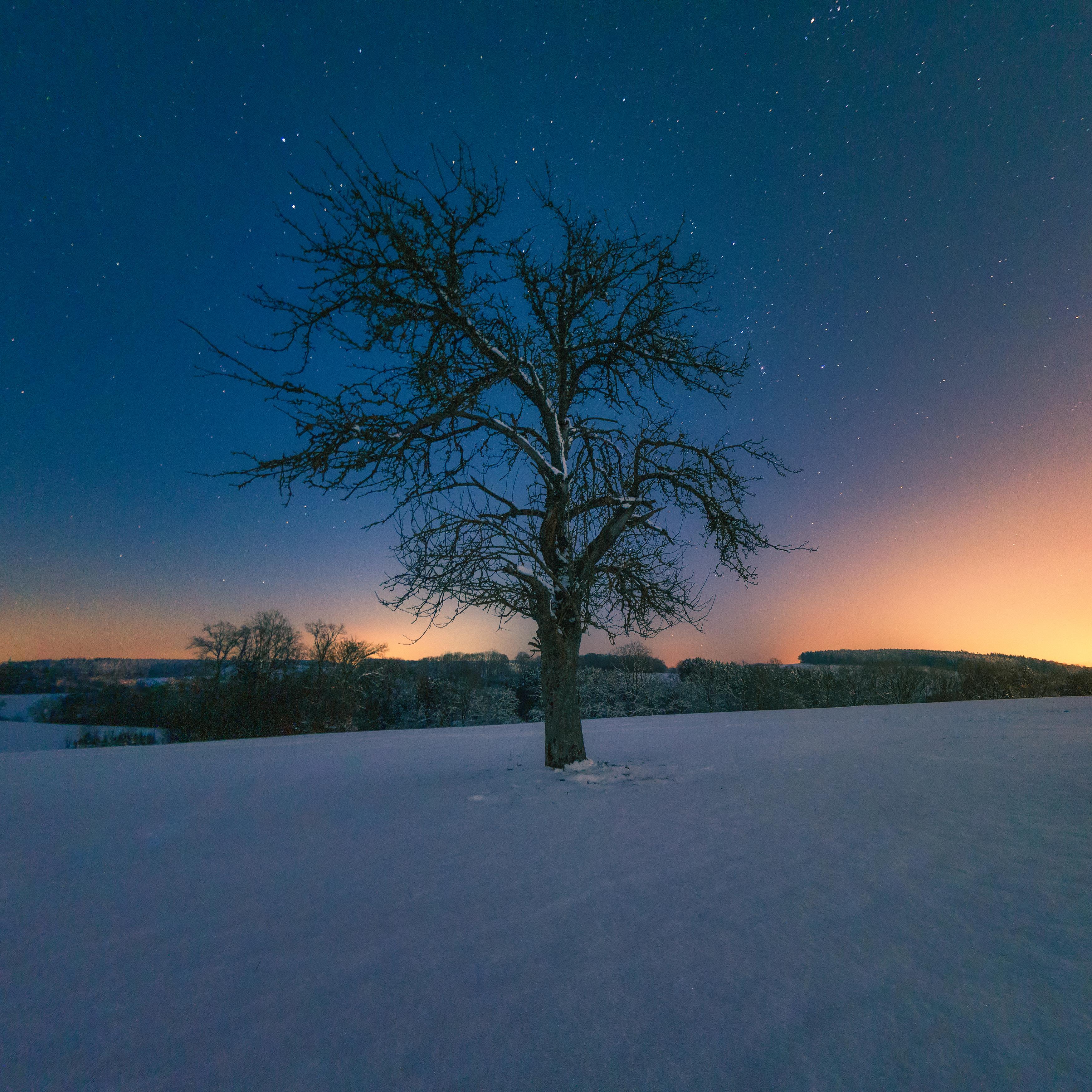 Quiet Winter Evening Southern Germany HD wallpaper