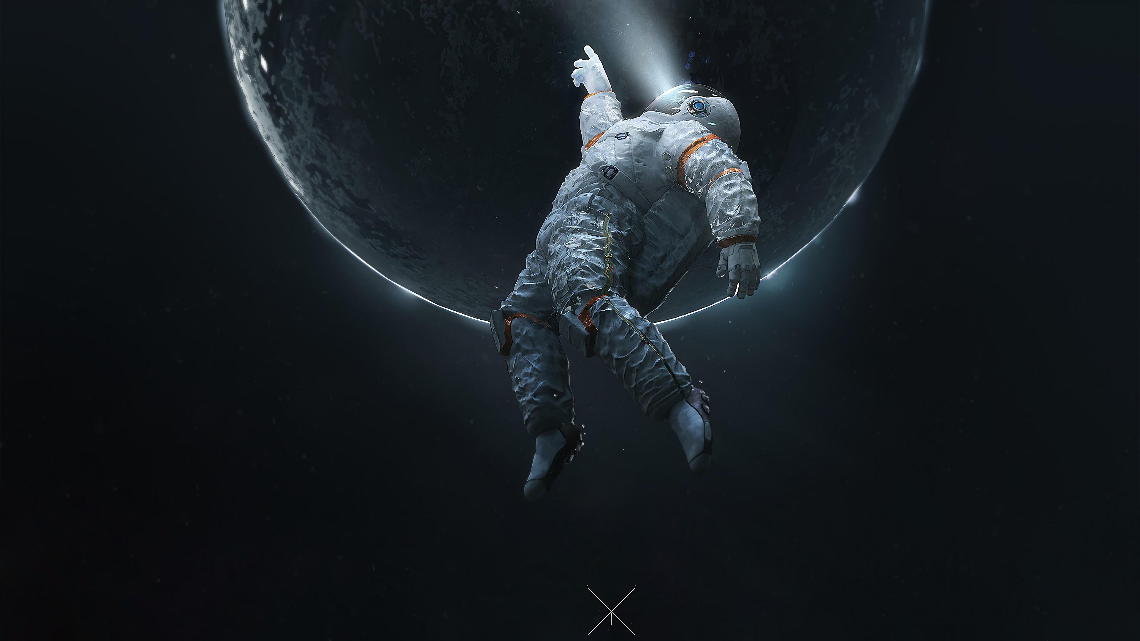 Astronaut Floating In Space 1080p