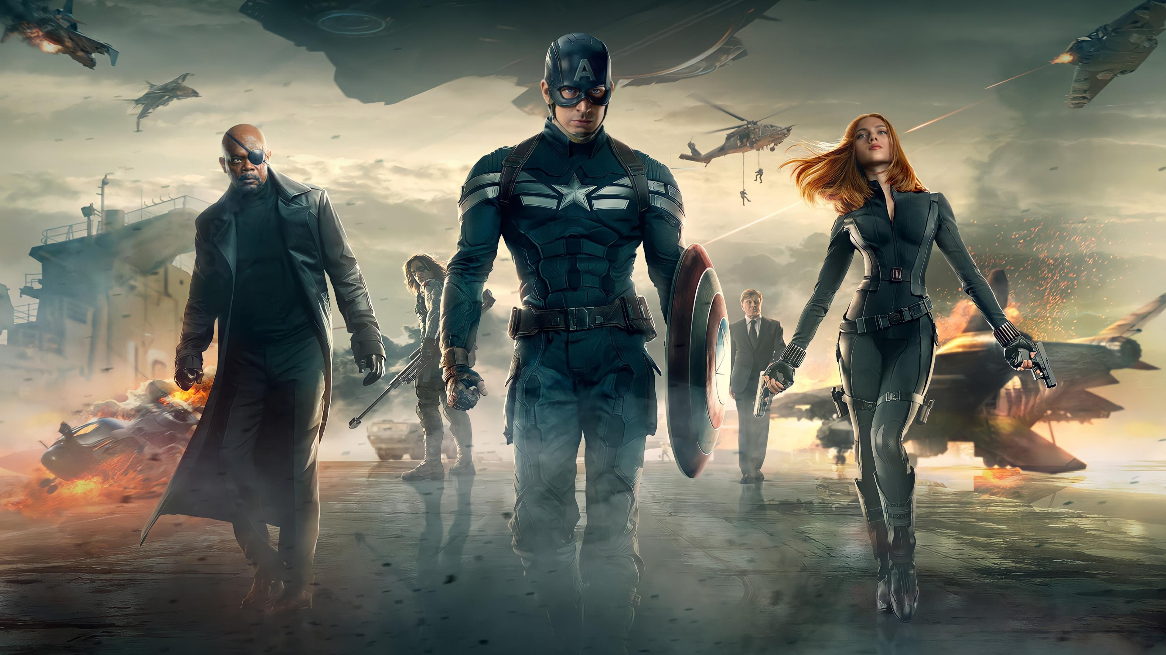 Captain America: The Winter Soldier 4K wallpaper