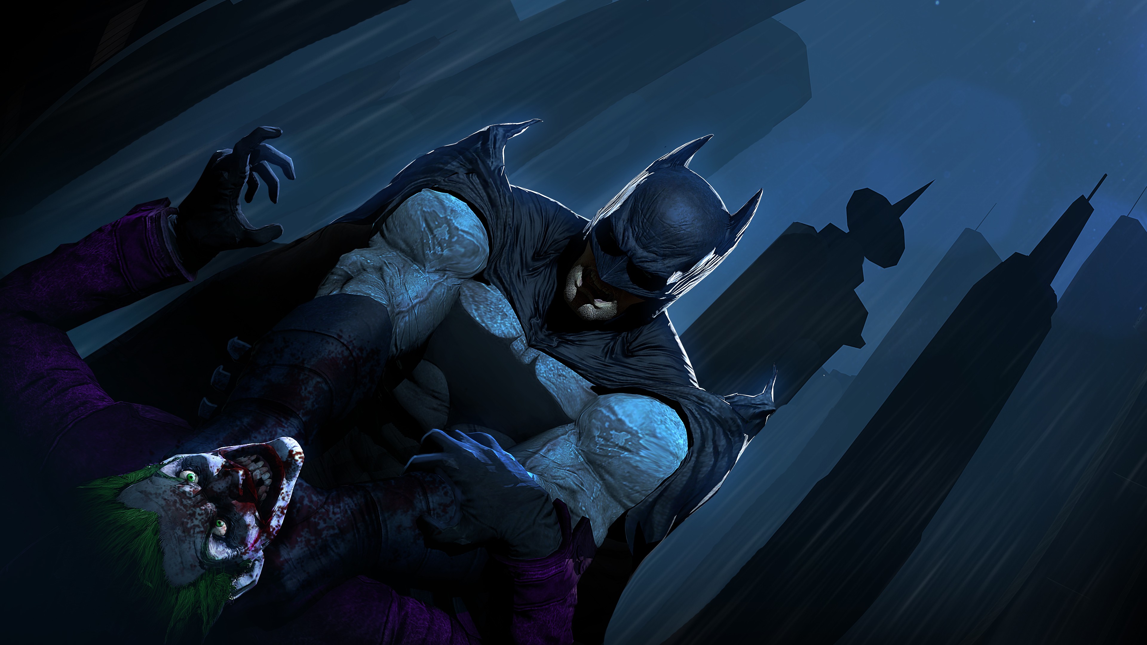 Batman and Joker 4K wallpaper