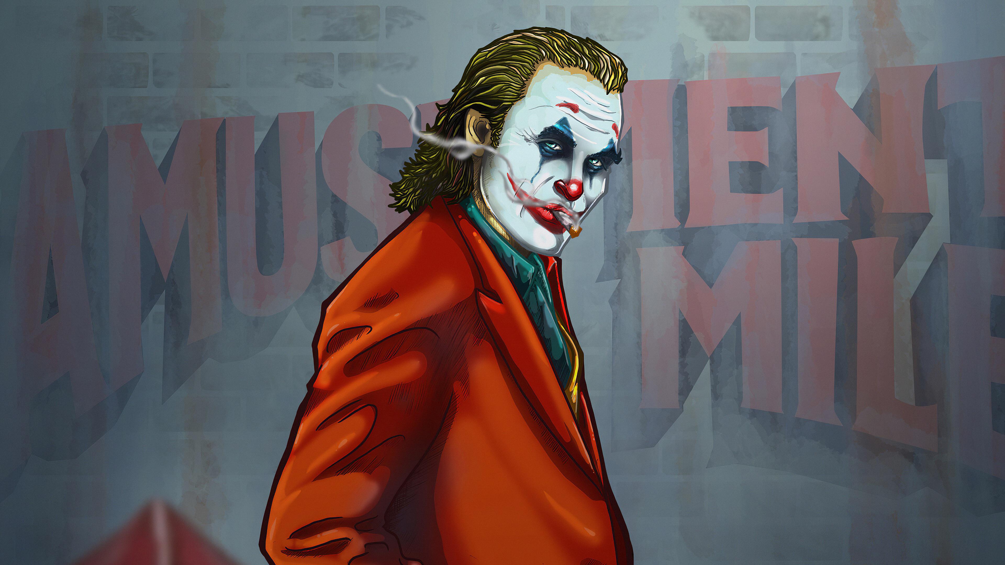 Joker Smoker 4K wallpaper