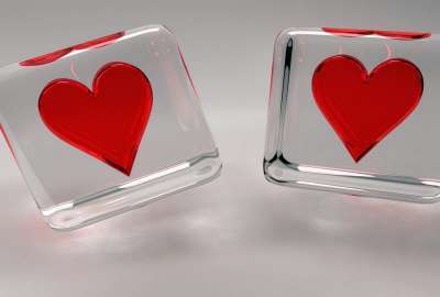 3D Heart in Crystal Box