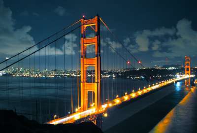 A Beautiful Night View of Golden Gate Bridge