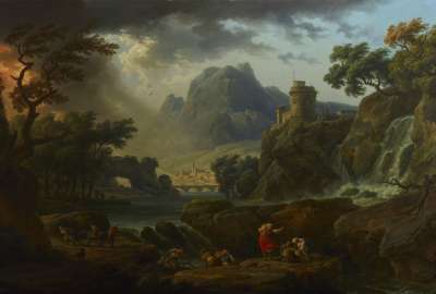 A Mountain Landscape With an Approaching Storm by Claude Joseph Vernet