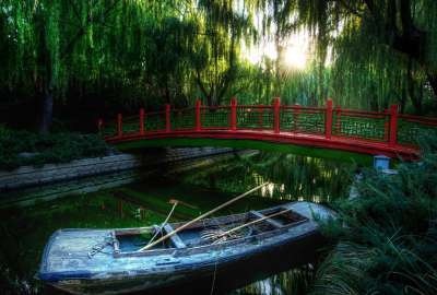 A Small Red Bridge in the Forbidden City