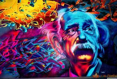 Albert Einstein Graffiti