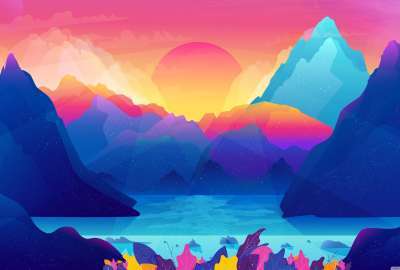 Animated Colorful Landscape