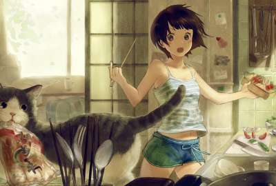 Anime Girl Cooking