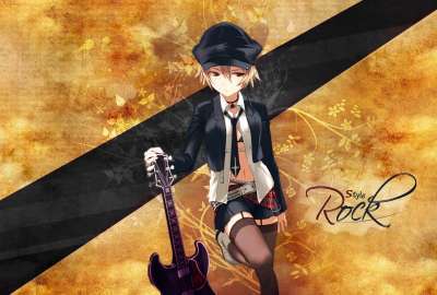 Anime Girl Guitar 2580