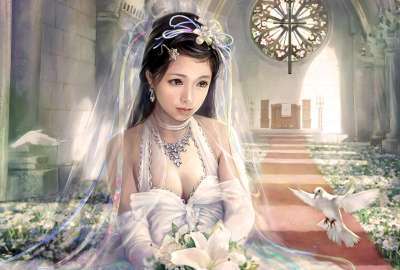 Anime Girl In Wedding Dress