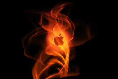 Apple Logo Fire