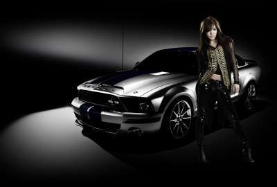 Asian Girl Ford Mustang