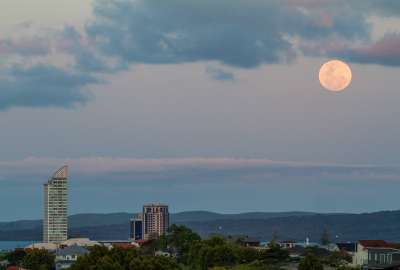 Auckland Did a Good Moonrise Yesterday