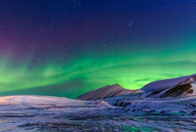 Aurora Borealis in Svalbard Norway