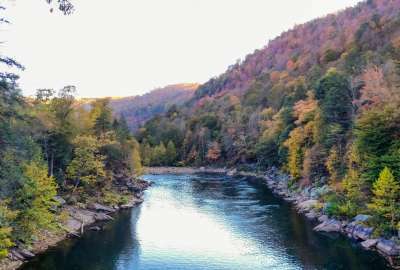 Autumn View Overlooking the Cheat River in West Virginia