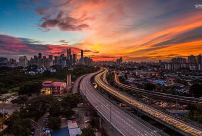 Beautiful City Kuala Lampur Malaysia During Sunset