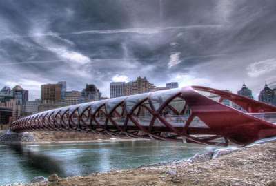 Beautiful Peace Bridge In Calgary Canada