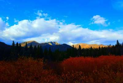 Beautiful Shot of the Rocky Mountains From Estes Park CO