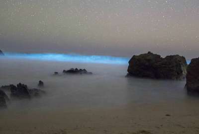 Bioluminescent Phytoplankton Bloom in Big Sur CA X 3456