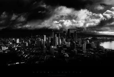 Black and White Cityscapes Seattle Monochrome Cities