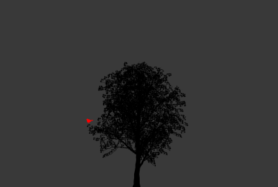 Black Tree With Grey Background