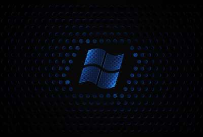 Blue Windows Sign With Black Background Hd S
