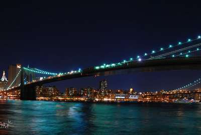 Brooklyn Bridge Harvest Moon New York