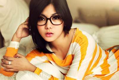 Brunette Glasses Beauty Model Fashion Photo Hd
