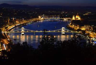Budapest and the Blue Danube at Night