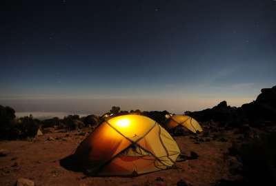 Camp Camping Mountains Night Tents