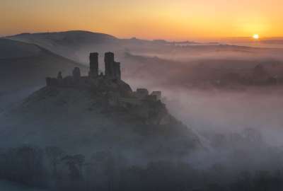 Castle Ruins in Sunrise HD