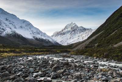 Clear Evening on the Hooker Valley Track New Zealand