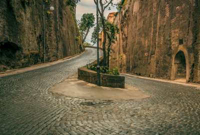 Cobblestone Street Sorrento Italy