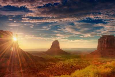 Desert Sunrays in Monument Valley Arizona