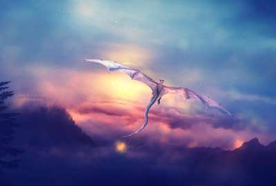 Dragon Flying Over