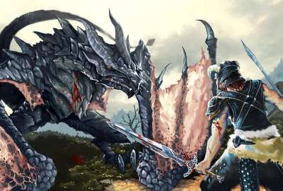 Dragons The Elder Scrolls V Skyrim Dovahkiin