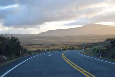 Driving Through Tongariro National Park New Zealand