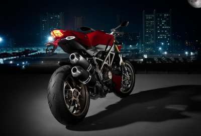 Ducati Motorcycle in the Night