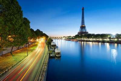 Eiffel Tower River Night View