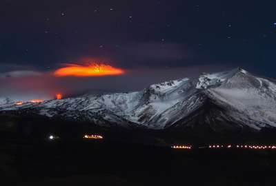 Eruption of Mt. Etna Sicily