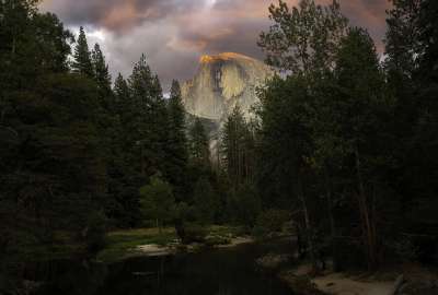 Explosion of Light at Half Dome