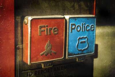 Fire Police Buttons