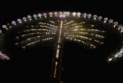 Fireworks at Palm Island Dubai