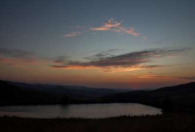 First Sliver of Sunrise Over the Drakensburg