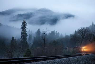 Fog Train Road